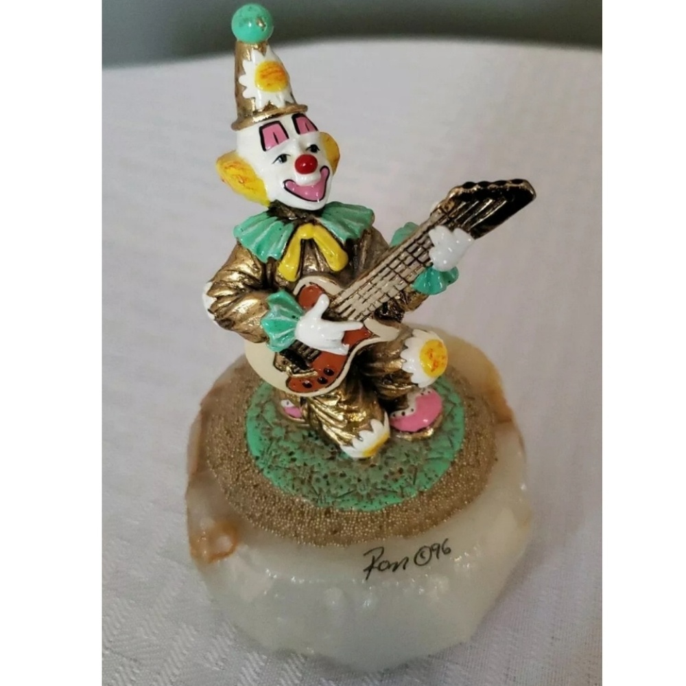 Ron Lee 96' Rock-a-Billy Collector Clown Onxy Base